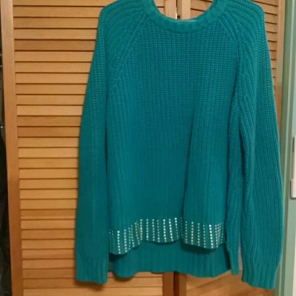 Teal Michael Kors knit sweater